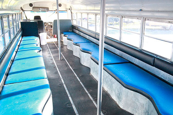 35-passenger party bus int view
