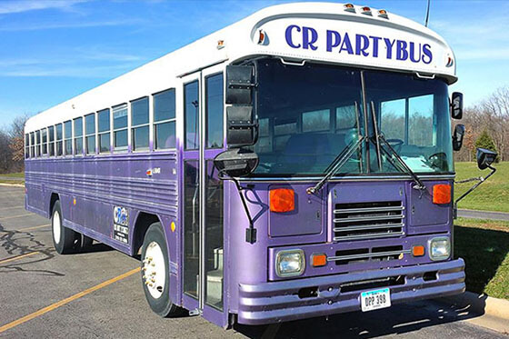 Van Horne, Belle Plaine party bus interior